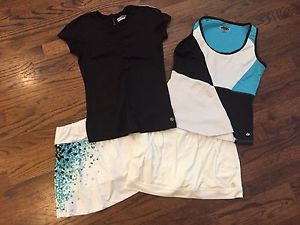 4pc Lot Bolle LIJA Tennis Athletic Outfits Sz XS Skorts Sz S Tops EUC FREE Ship