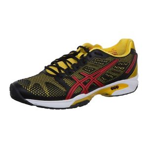 Asics GELSolution Speed 2 Tennis Shoes Black/Red/Yellow - Men's - Reg $130