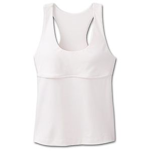 ATHLETA TENNIS BRA CUP PADDED SHELF RACERBACK EMPIRE TANK TOP WHITE 736637~38DD