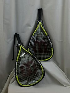 Lot of 2 Wilson Xpress Racquetball Racquet titanium crushing power and Covers