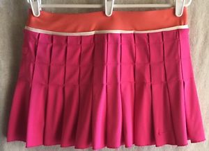 Women's Nike Fit Dry Tennis Athletic Skirt Skort Size L  Pink & Coral