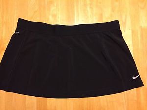 Women's Nike Dri Fit Black Xl Tennis Fitness Skirt No Spanx Under