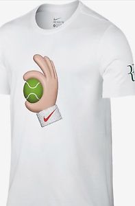 Nike Federer Emoji Wimbledon Shirt Men's medium M NEW RF