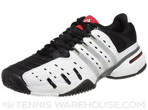 Adidas Barricade 5 mens tennis shoe,1/2 white/ 1/2 black  size 11