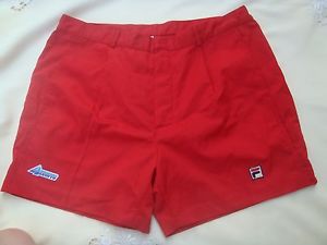 Vintage Fila BJ Bjorn Borg Azzura red  Tennis Shorts Large 38 80's Retro NWOT