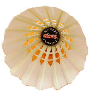 12 Packs White Duck Feather Shuttlecocks Badminton Shuttlecocks 74-78 Speed
