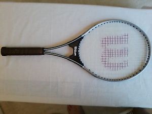 WILSON VTG TENNIS RACKET  EXTRA LARGE HEAD II COVER GENUINE LEATHER HANDGRIP XII