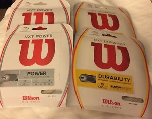 WILSON NXT POWER AND NXT DURAMAX TENNIS STRING 4 PKG SET