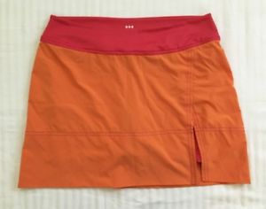 TITLE NINE Nimblene Skort Women's S Pink Orange Pull On Stretch Skirt Shorts EUC