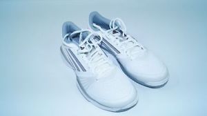 *NEW*Adidas Adizero Allegra white silver Tennisshoes US 10,5 = UK 9 grey Tennis