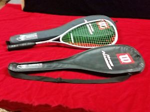 Wilson Hyper Hammer Hyper Carbon 120 Squash Racquet Racket Qty(2) with (2) Cases