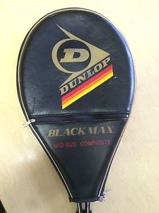 Dunlop Black Max Mid-Size Composite Tennis Racquet Zippered Cover ONLY 11x17"