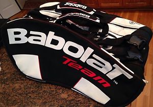 Babolat Team 12 Pack Tennis Racket Bag Dual Shoulder Straps Radiant Lined Zipper