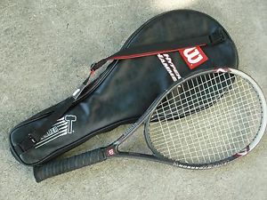 WILSON Hyper Carbon Hammer 3.3 Graphite Tennis Racquet w/ Cover  4 5/8" Handle