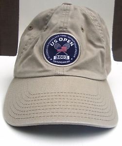 2002 US Open Tennis Vintage Cap USTA New York City NYC USA Beige Chase Bank