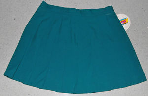 Tennis Skirt Pleated/Polyester Teal (Sporting Look)  [size 10]