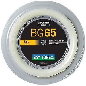 Yonex BG-65 White Badminton String in Reel