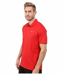 NWT Mens Nike Classic N.E.T. Swoosh Tennis Polo Shirt Dri Fit Red 453247 golf M