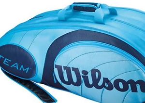 Wilson Team Racquet Bag, 9-12 Fit, 6 Zippers, Pockets, Back Pack