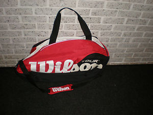 WILSON Tour Racket Duffle Duffel Backpack Bag Red And Black 32x15x13 large