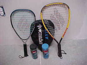 2 Ektelon  Raquetball Rackets 2 Sets Balls