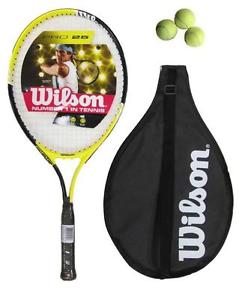 Wilson Pro 25 Raqueta De Tenis Junior Con La Cubierta + 3 Pelotas De Tenis