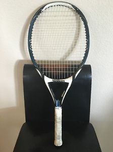 WILSON [k] FACTOR FOUR 112 K4 OVERSIZE STRUNG TENNIS RACKET RACQUET 4-3/8 RARE