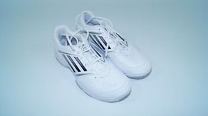 *NEW*Adidas Galaxy Arriba II Tennisshoes women US 9,5 = UK 8 white black lady