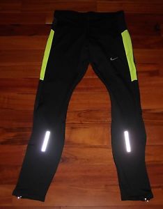 NWT Men's Nike Running Pants Size L Color Black / Neon yellow  Style # 548162