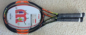 (2) BRAND NEW WILSON BURN 95 Tennis Racquets 4 1/4 NISHIKORI