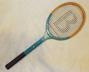 VTG Bancroft BJORN BORG Tennis Racquet Racket Wall Decor 4" GRIP Blue Wood Sport