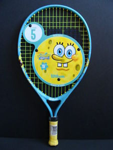 NEW 19" Wilson Tennis Racket Spongebob Racquet Junior Youth Kids Blue Beginner