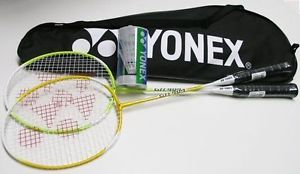 Yonex Badminton Racket Combination Package COMBO Set Recreational 2 Player 2015