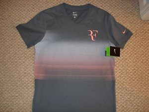 NWT Nike Federer Premier RF Trophy V Neck Tennis Shirt 547585-411 Nadal Medium