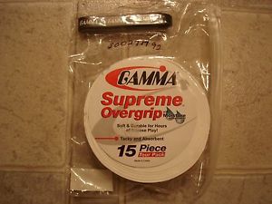 NEW Gamma Supreme Overgrip Tennis Grips 15 Package White Reel