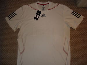 NWT Adidas Barricade Edge Tee White Tennis Shirt P92744 New Murray - Medium RARE