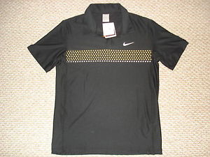 NWT Nike Nadal Dri-FIT Double Bold Tennis Polo 348308-010 Medium New RARE