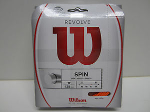 **NEW**  LOT OF 3 SETS WILSON REVOLVE 17 (1.25) ORANGE POLYESTER TENNIS STRING