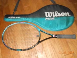 Wilson Pro Staff 6.0 PWS Dual Taper Beam 110" 4 1/2 Tennis Racket Racquet w/Case