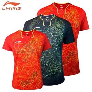 2016 Rio Olympics Li-Ning Tops Table Tennis Women Clothes Only T shirts