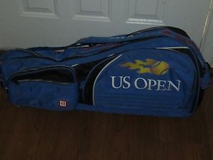 Wilson US OPEN Tennis 3-Racket/Equip Bag 5 Pockets, Shoulder & Quick-Grab Handle