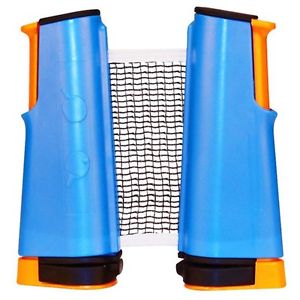 Filet Get & Go pour tennis de table enroulable bleu cobalt/orange/noir