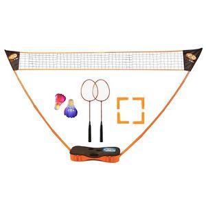 Ensemble jeu de badminton Get & Go orange/anthracite 2 raquettes 2 volants LED