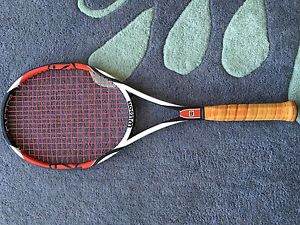 Wilson K Factor Six One Tour 90 Tennis Racquet 4 1/2 Leather Grip Roger Federer