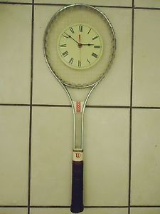 VINTAGE WILSON T3000 TENNIS RACQUET WALL CLOCK