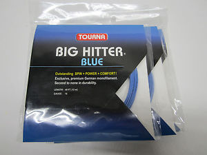 **NEW**  LOT OF 5 SETS TOURNA BIG HITTER BLUE 16 (1.30) POLYESTER TENNIS STRING