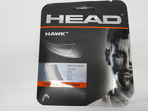 **NEW**  LOT OF 2 SETS HEAD HAWK 17 (1.25) WHITE POLY TENNIS STRING