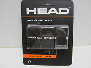 **NEW** LOT OF 6 THREE PACKS HEAD PRESTIGE PRO OVERGRIP (BLACK) 18 GRIPS TOTAL