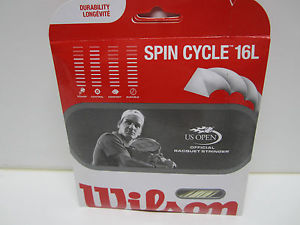 **NEW**  LOT OF 3 SETS WILSON SPIN CYCLE 16L (1.27) POLYESTER TENNIS STRING