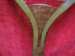 Vtg 1920's Wright Ditson Championship Boston Mass Wood Racquet